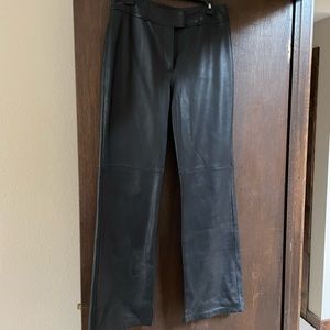 Alfani Genuine Black Leather Pants